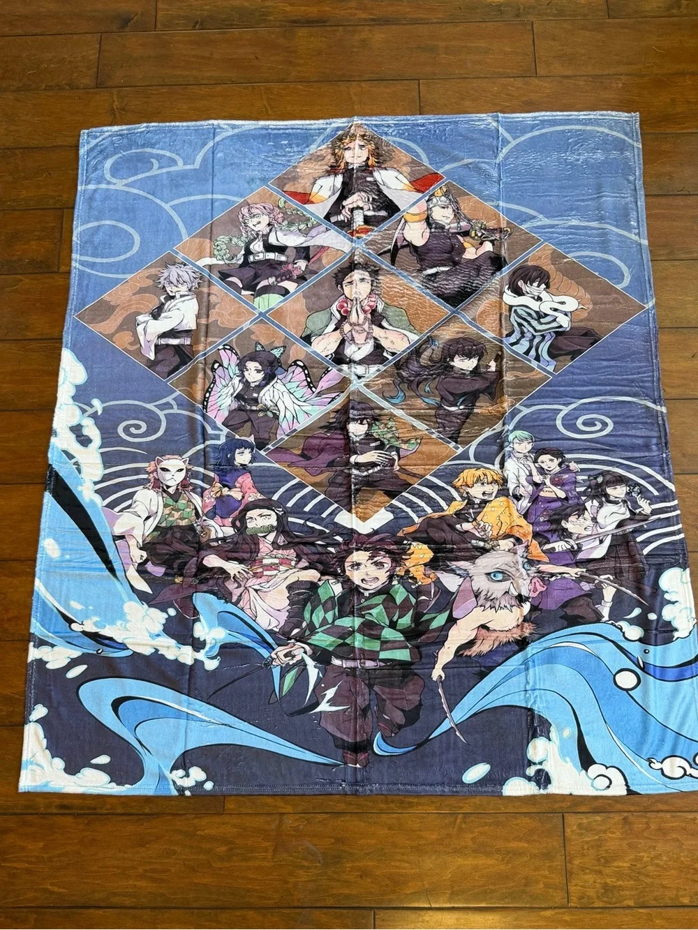 Demon slayer anime fleece throw blanket 50x60” New